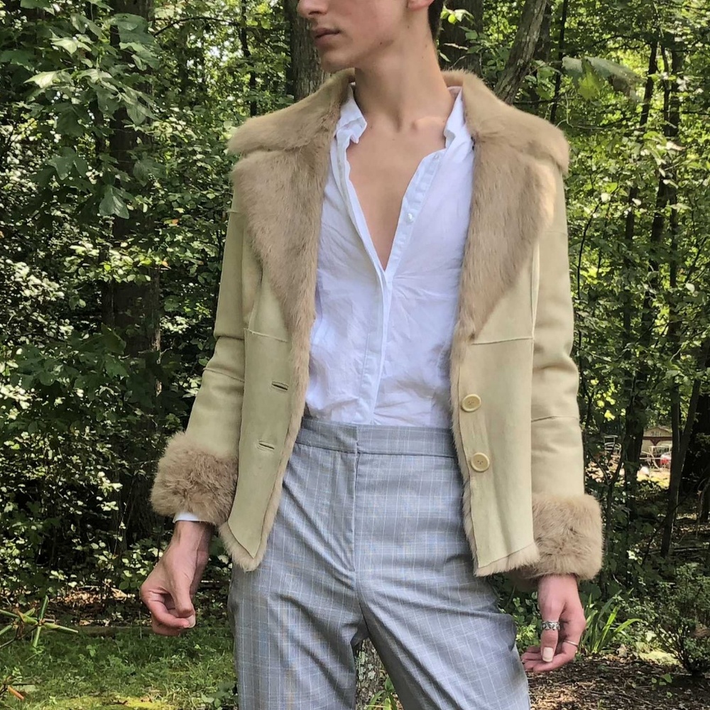 Rabbit fur blazer